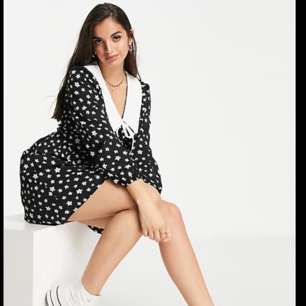 New Look Peter Pan Collar Mini Dresss